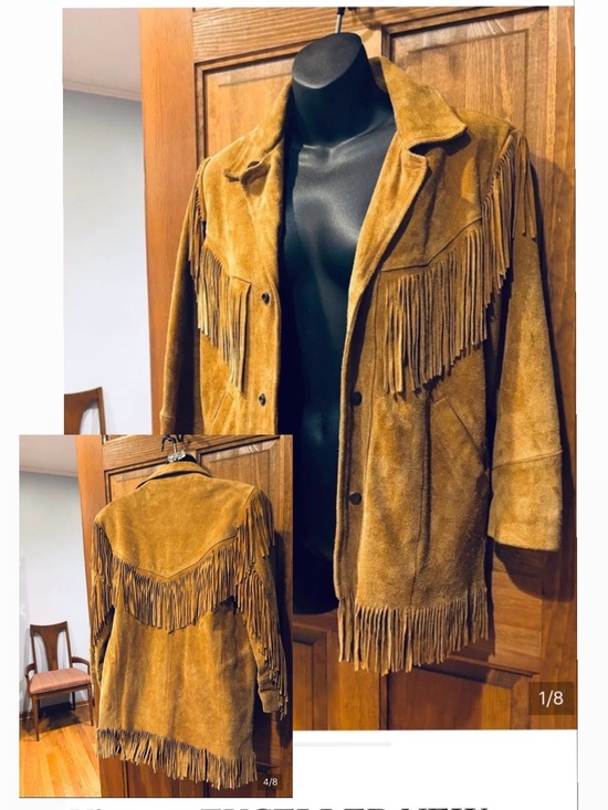 Excelled Jackets & Blazers - Vintage EXCELLED NEW YORK Leather Fringe Jacket